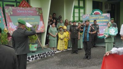 Resmi Jabat Dandim, Letkol Arm Asep Ridwan Jalani Tradisi Masuk Kodim 1304/Gorontalo