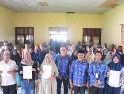 Wabup Lahmudin Serahkan Sertifikat Tanah Kepada 167 Orang